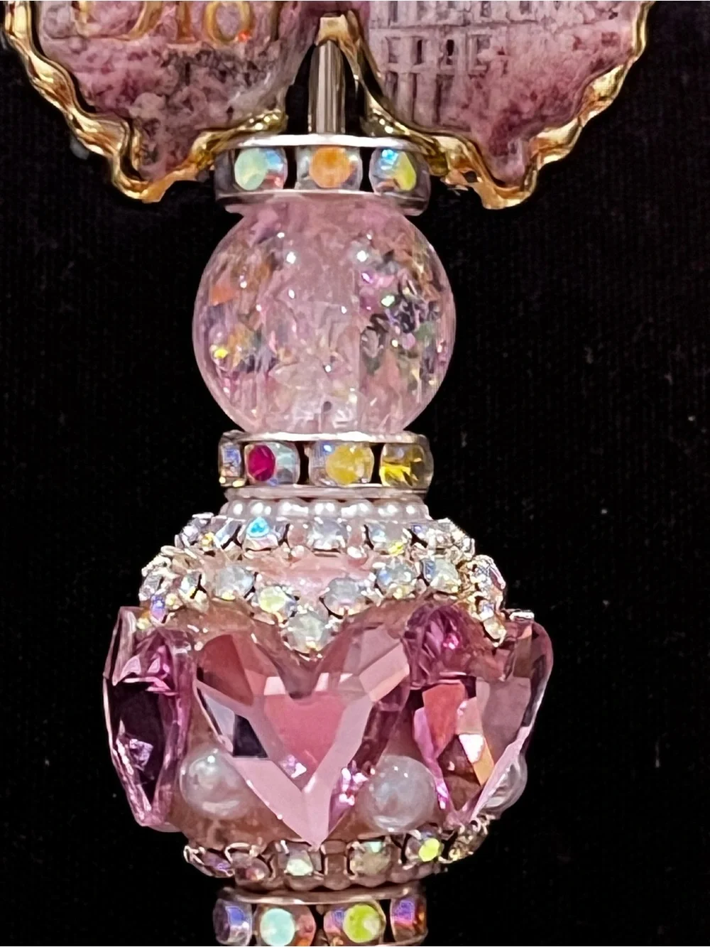 Designer inspired Pink and gold Butterfly focal fancy beaded Beaded pen!